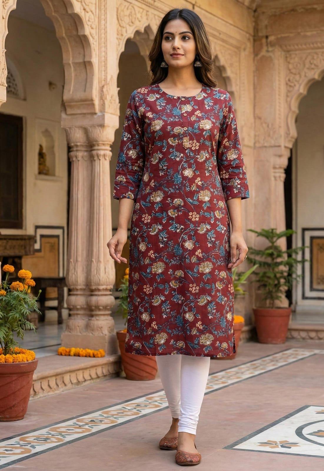 Floral - Brown