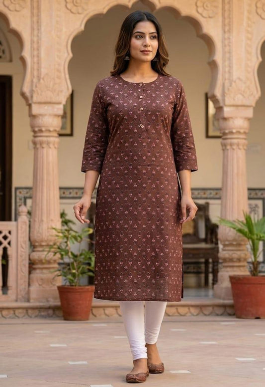 Floral - Brown