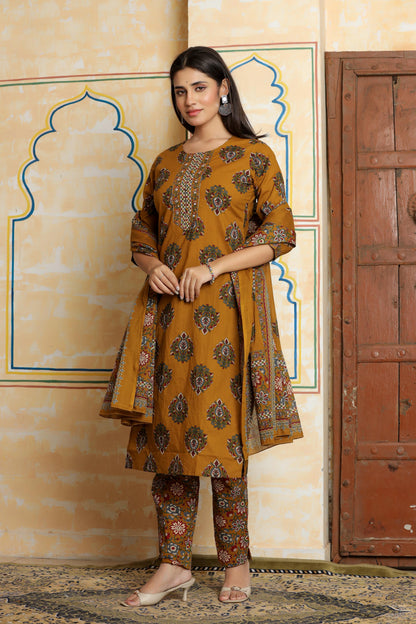 Floral - Mustard