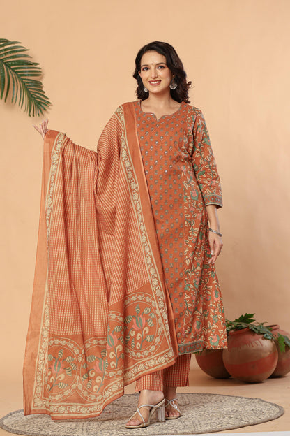 Floral - Rust Yellow