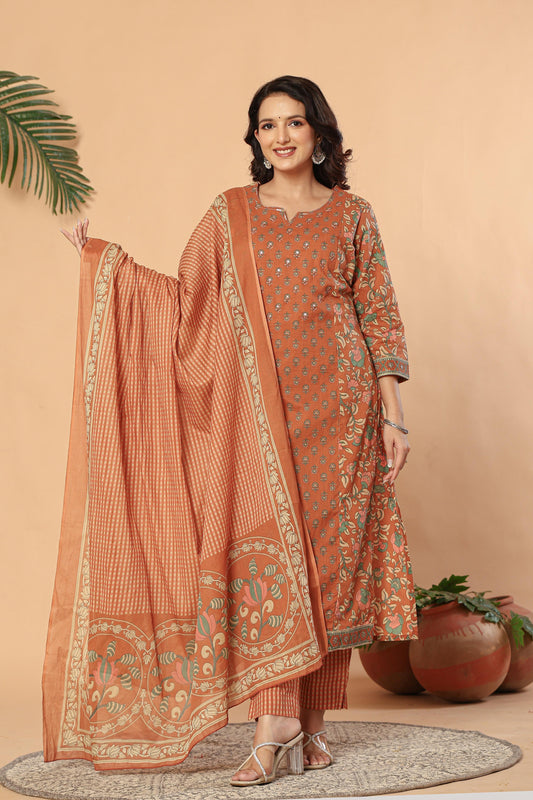 Floral - Rust Yellow