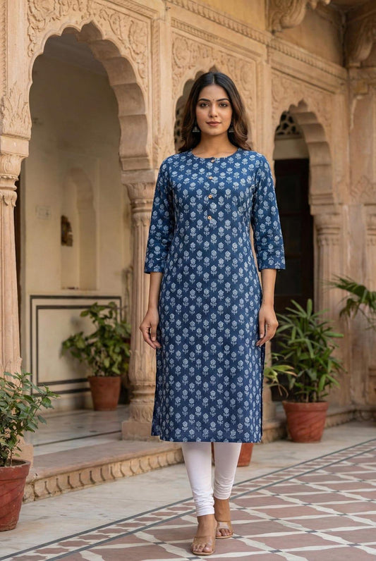 Floral - Indigo Blue