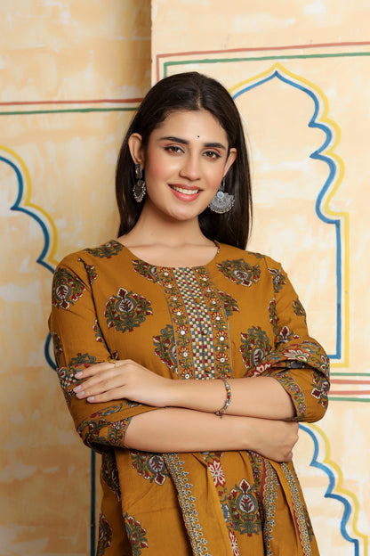 Floral - Mustard