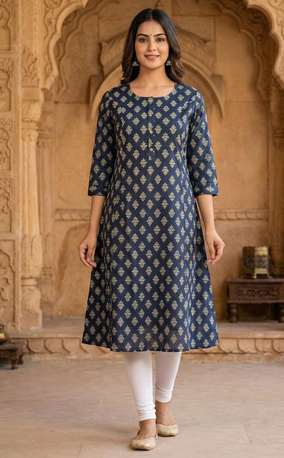 Floral - Navy Blue