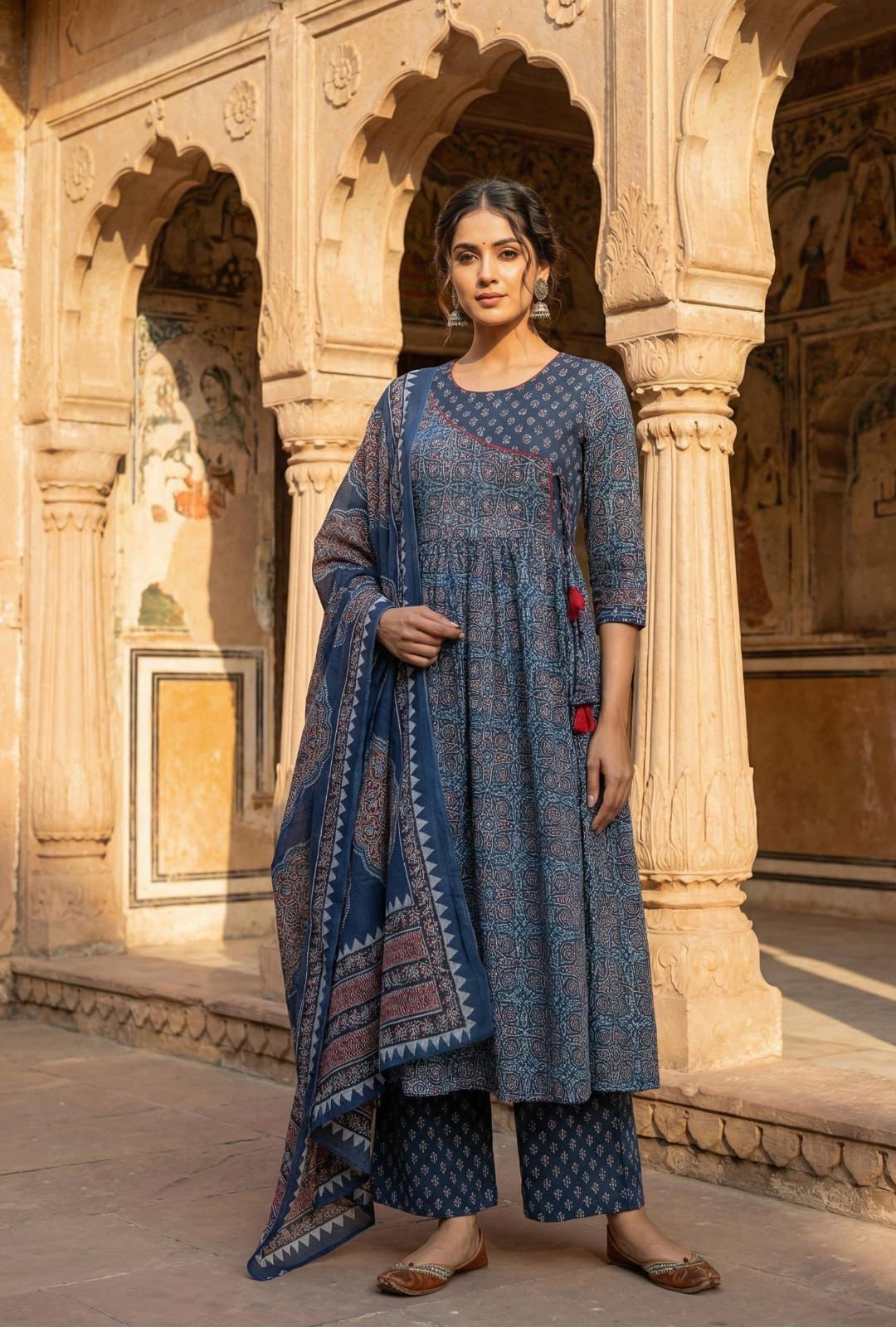 Blue Angrakha - Ajrak