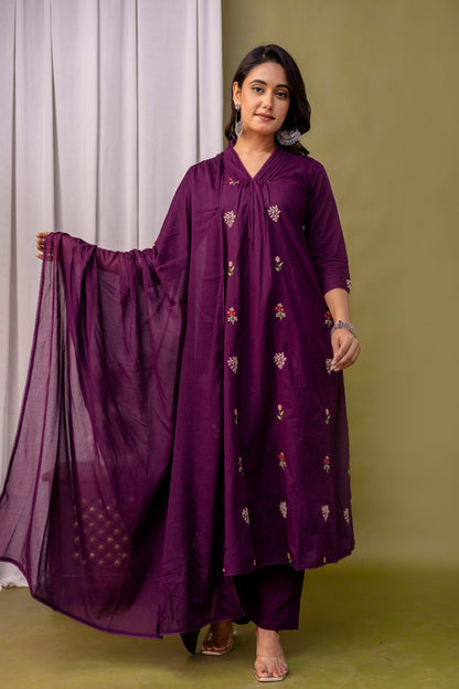 Zardozi Paisley - Purple Colour