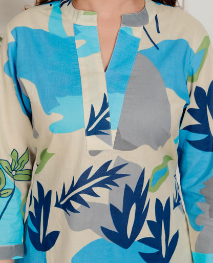 Coord - Floral Sky Blue