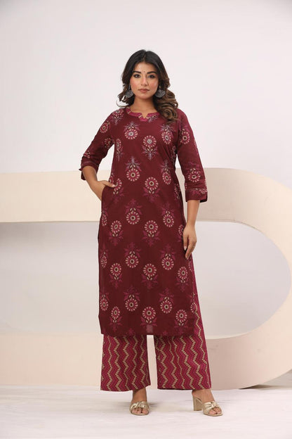 Floral - Wine Color