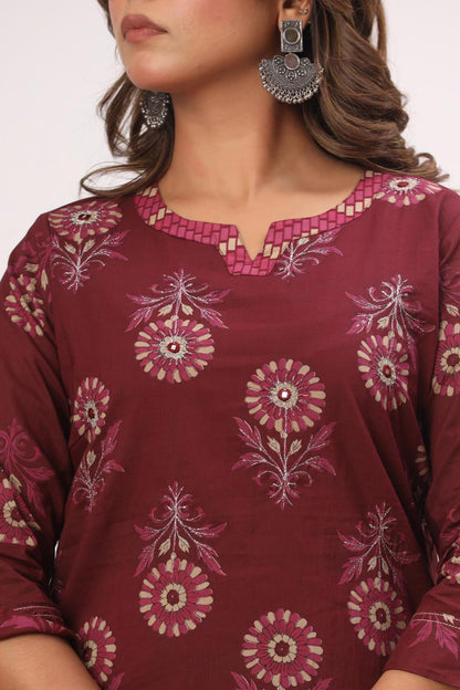 Floral - Wine Color