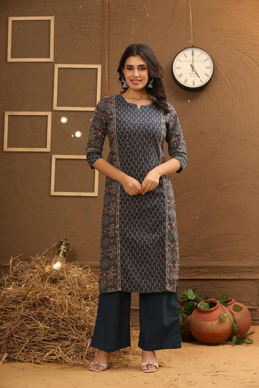 Ajrak - Dark Blue