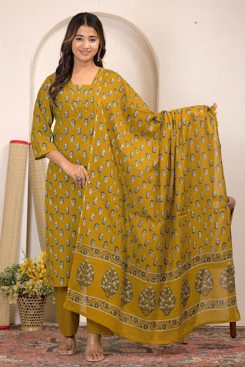 Motif Print - Yellow Rust