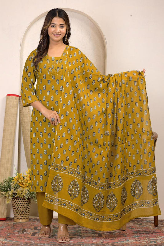 Motif Print - Yellow Rust