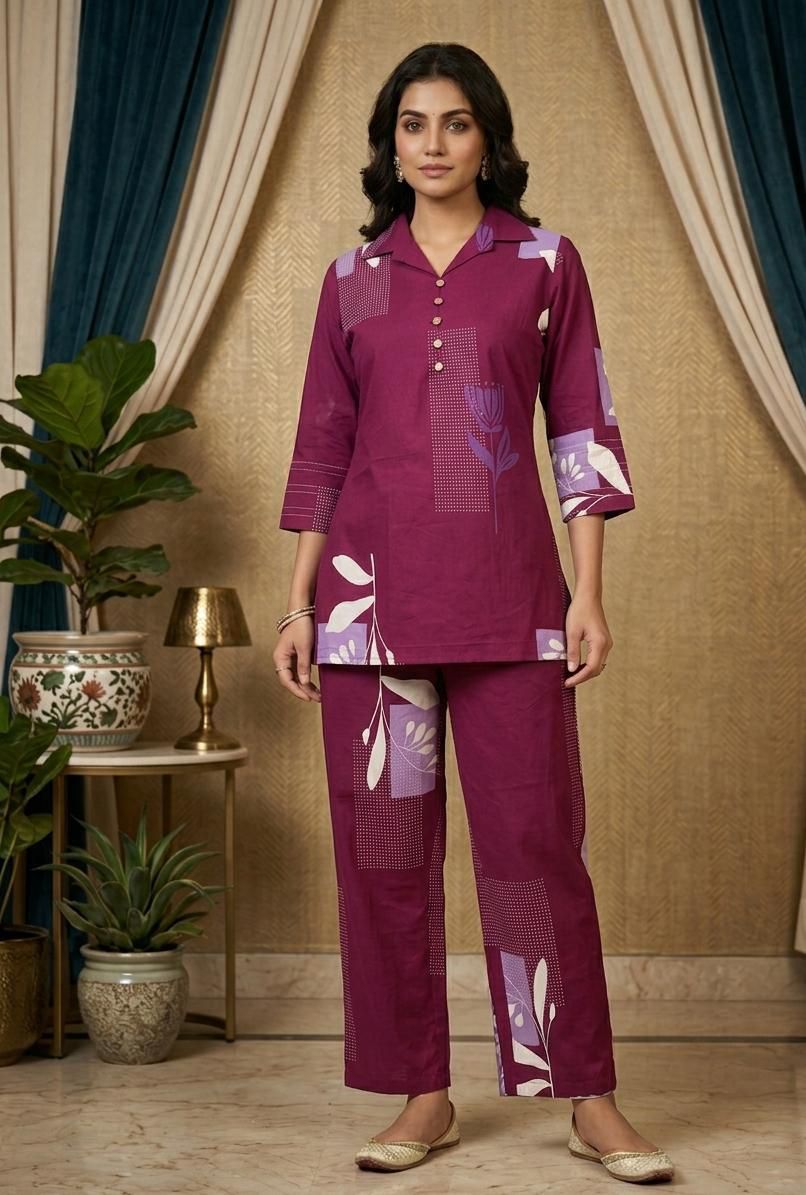 Coord - Floral Jamun