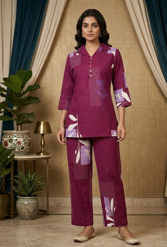 Coord - Floral Jamun