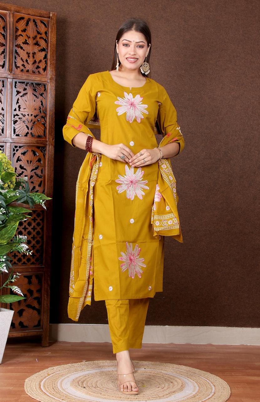 Floral - Mustard Yellow