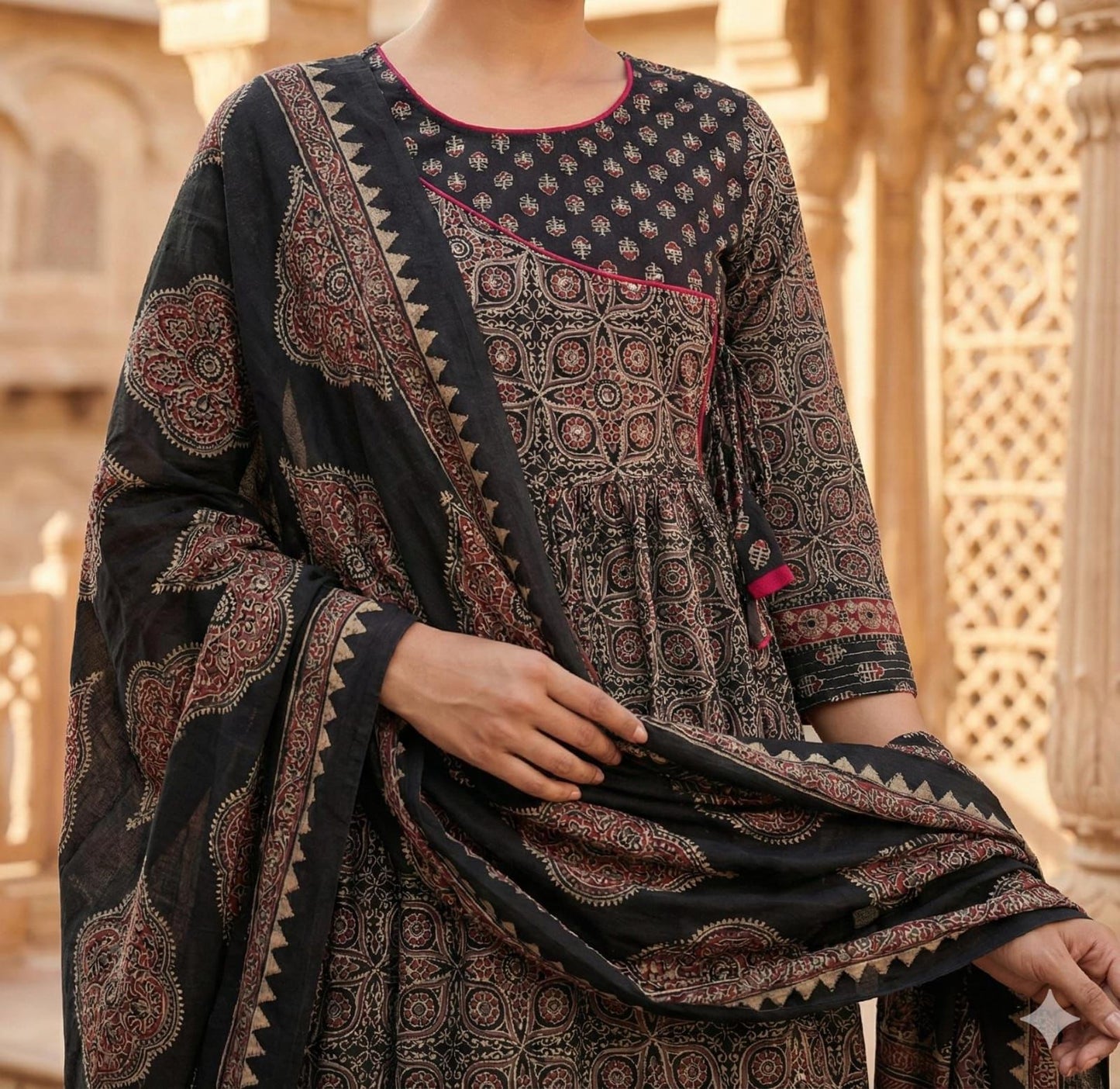 Black Angrakha - Ajrak