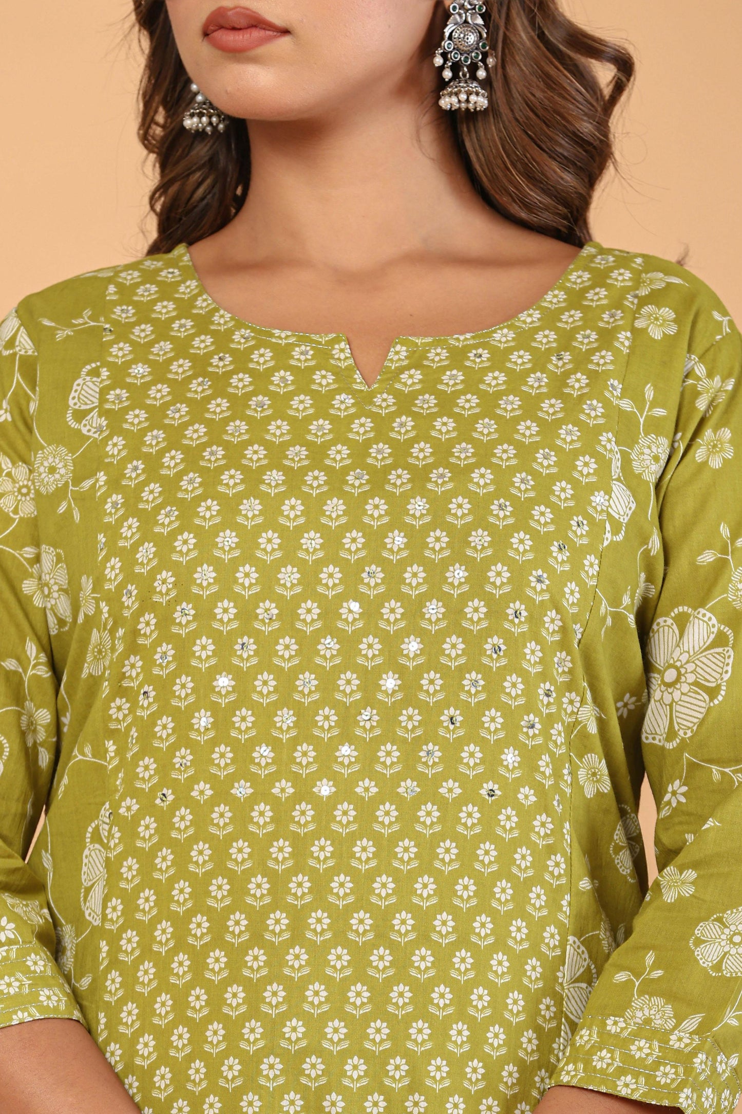 Sanganeri Floral - Green