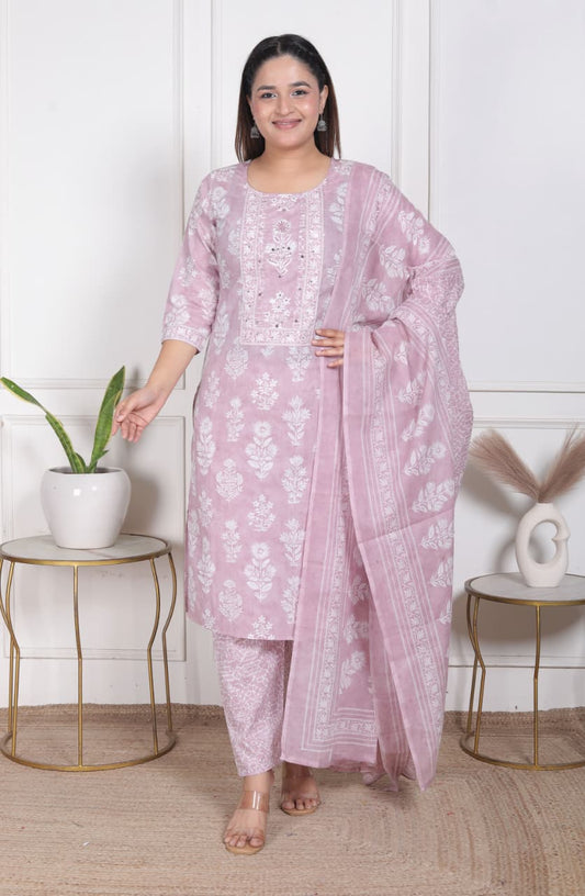 Floral -Mauve Pink