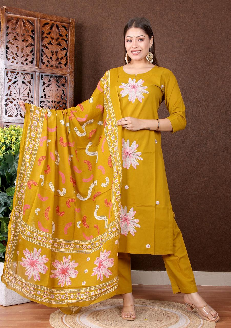 Floral - Mustard Yellow