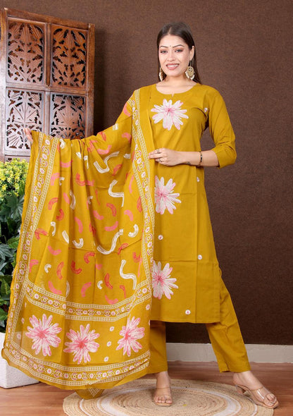 Floral - Mustard Yellow